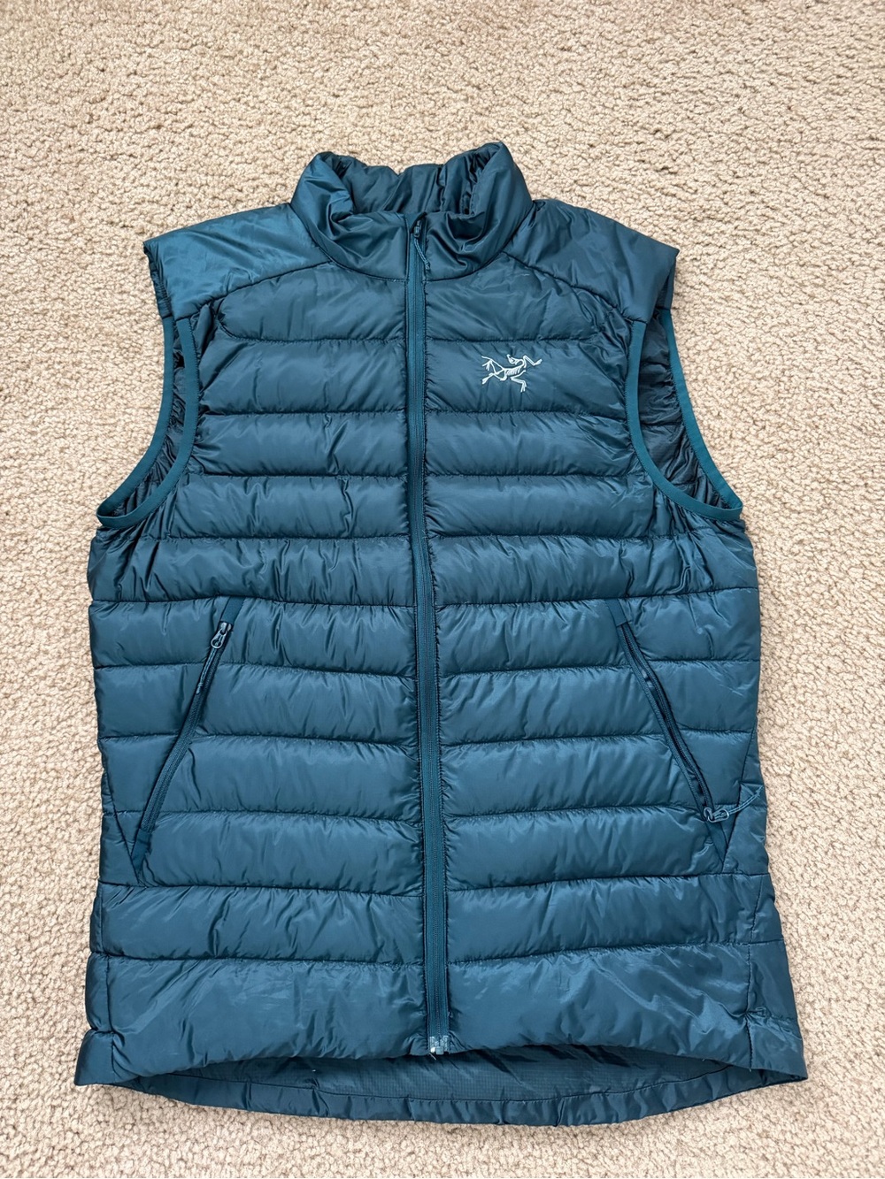 Arc'teryx Teal Quilted Down Sleeveless Vest